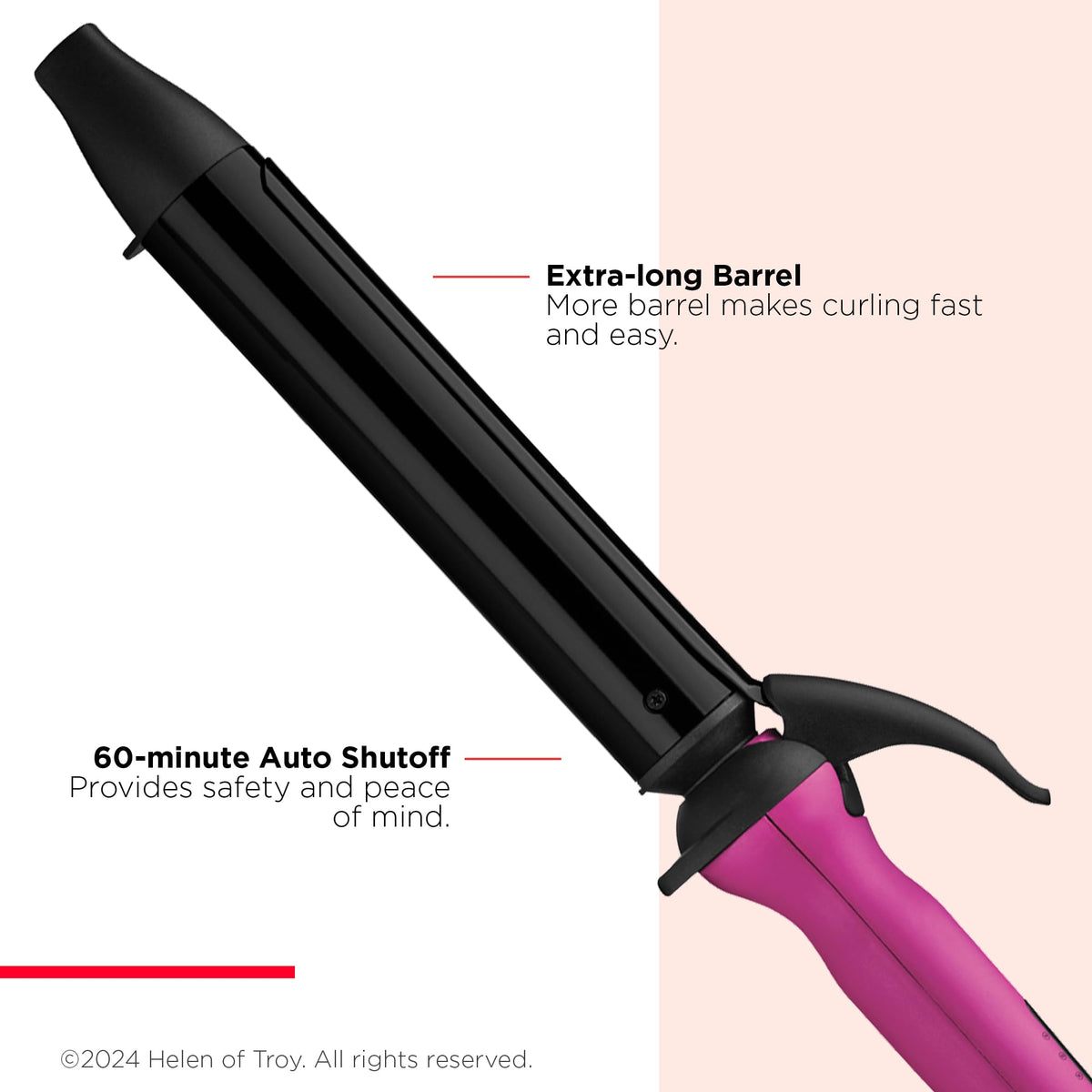 REVLON Easy Heat temperature control panel highlighting five presets.
