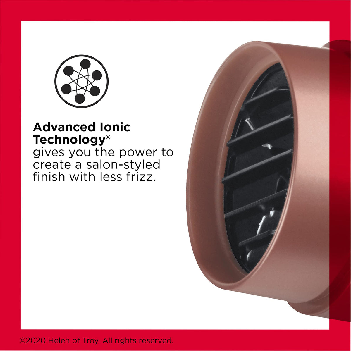 Concentrator attachment on Revlon Light & Fast Hair Dryer enables precise airflow
