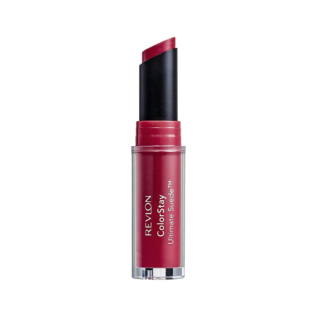Swatch of ColorStay Ultimate Suede shows rich, soft matte color