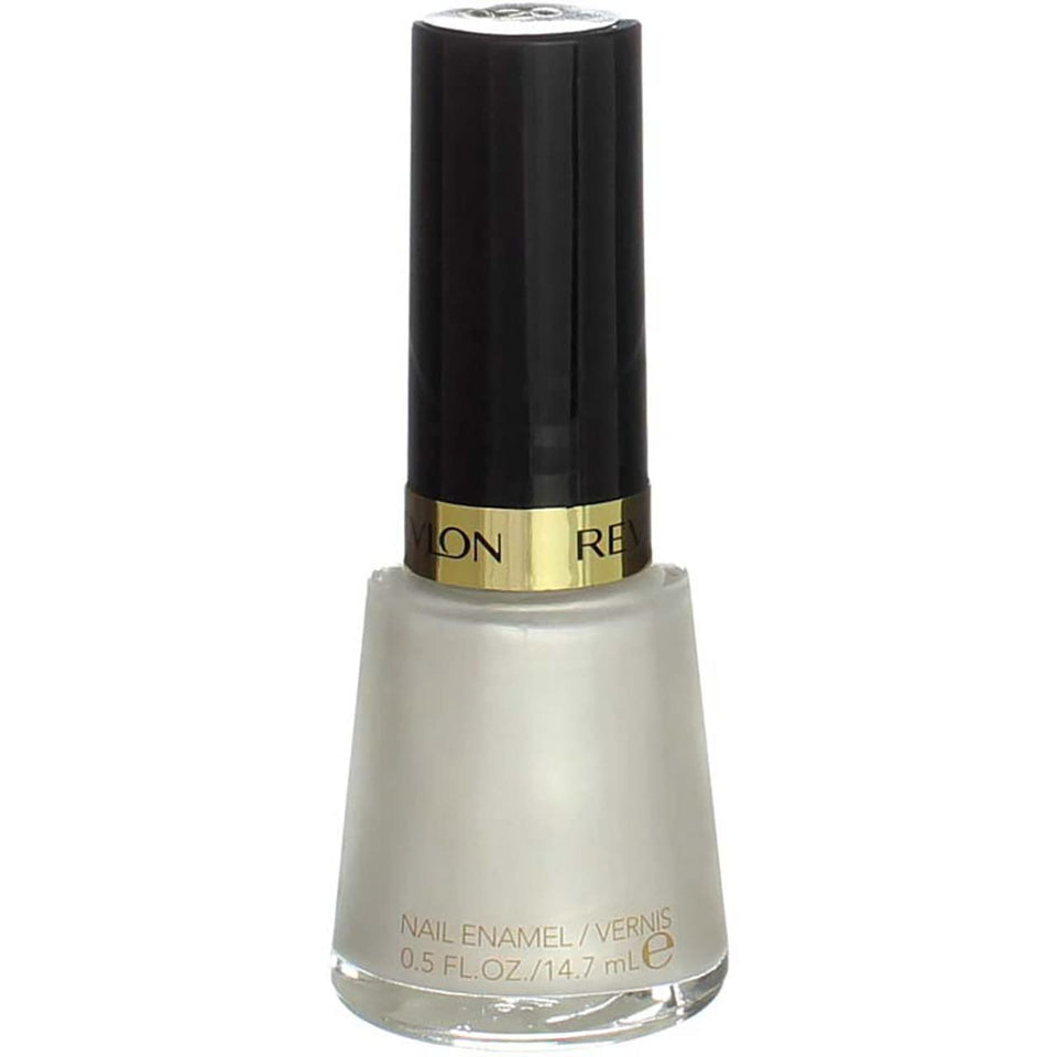 Revlon Nail Enamel Pure Pearl bottle close-up with a glossy, pearly finish.