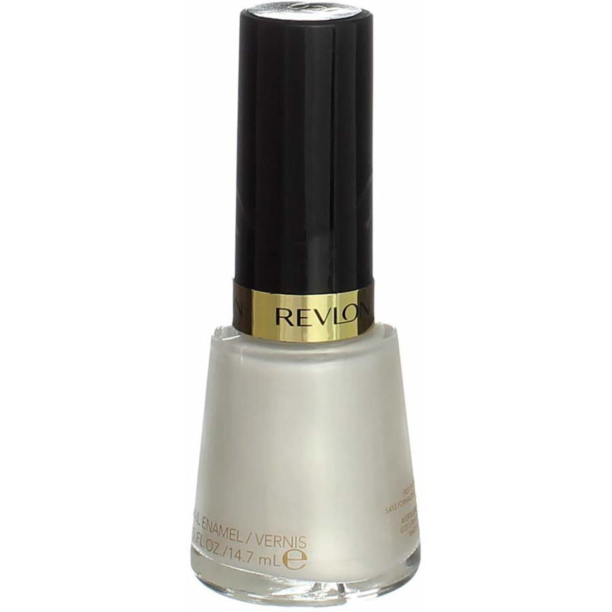 Revlon Nail Enamel Pure Pearl packaging box emphasizing Made in USA quality.