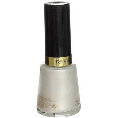 Revlon Nail Enamel Pure Pearl shade swatch on nails for appearance and glow.