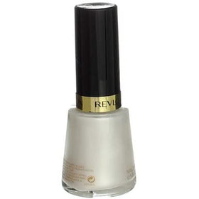 Revlon Nail Enamel Pure Pearl shade swatch on nails for appearance and glow.