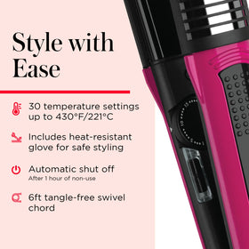 REVLON Perfect Match Flat Iron cool tip and 6-ft swivel cord