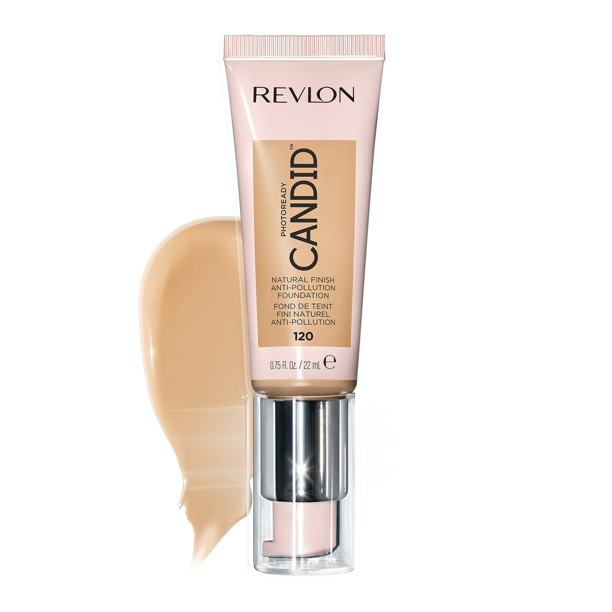 Revlon PhotoReady Candid natural finish foundation pump delivers smooth, lightweight coverage.