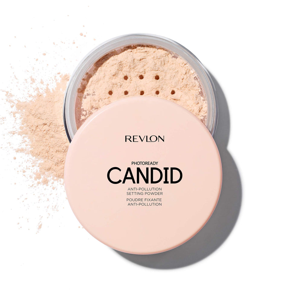 REVLON Photoready Candid setting powder delivers a blurring, natural finish for daily wear.
