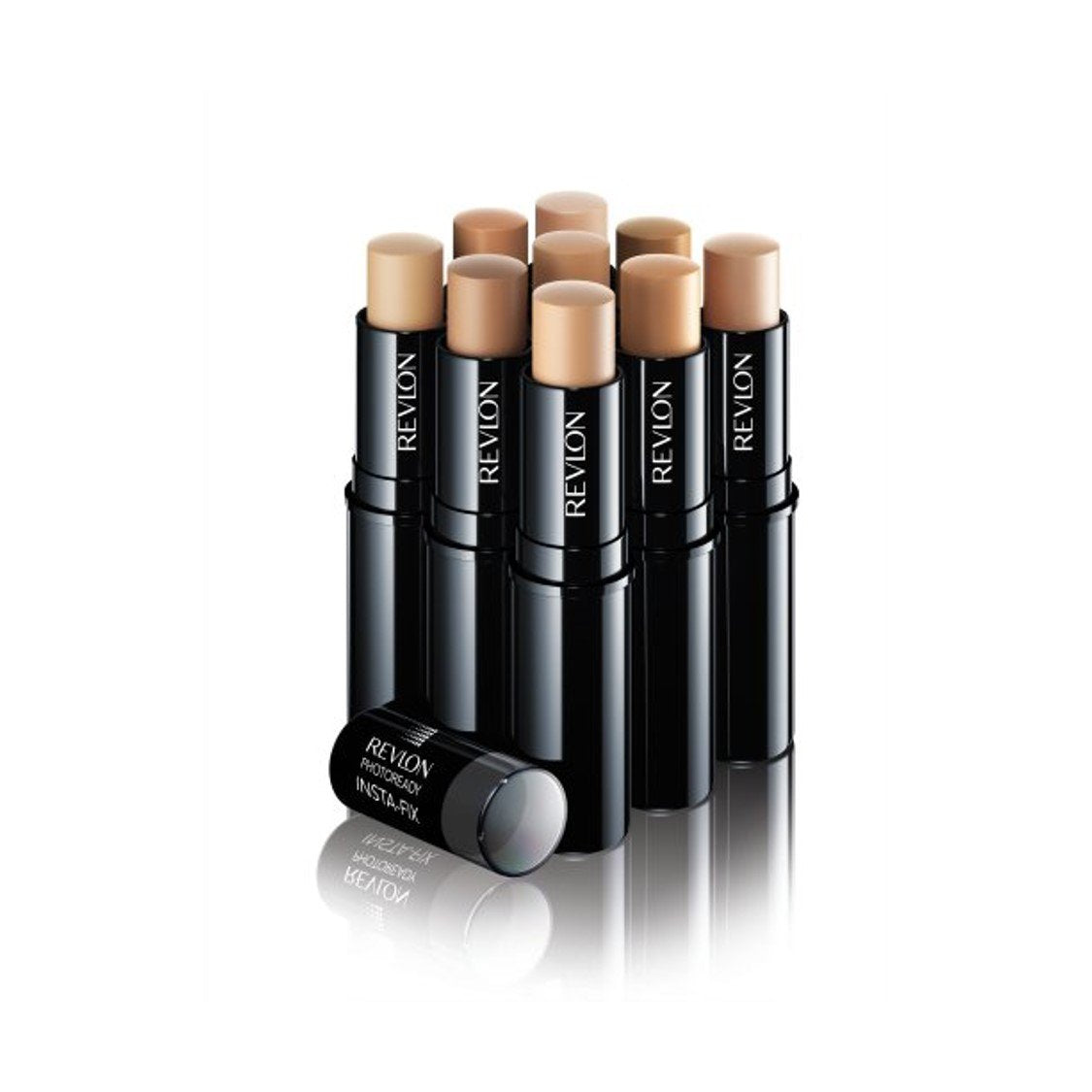 Revlon PhotoReady Insta-Fix Ivory compact front view highlights shade selection