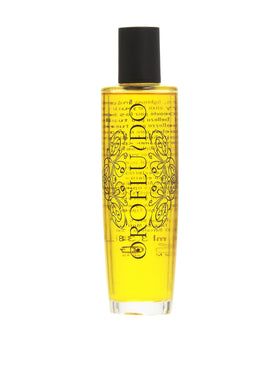 REVLON Professional Orofluido Control Frizzing Elixir bottle showcases shine and detangling benefits.