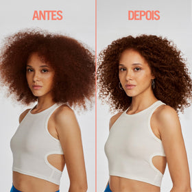REVLON PROFESSIONAL UniqOne Curls spray demonstrates easy application for taming frizz and refreshing curls.