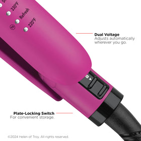 REVLON rounded 1-inch plates prevent creases while styling