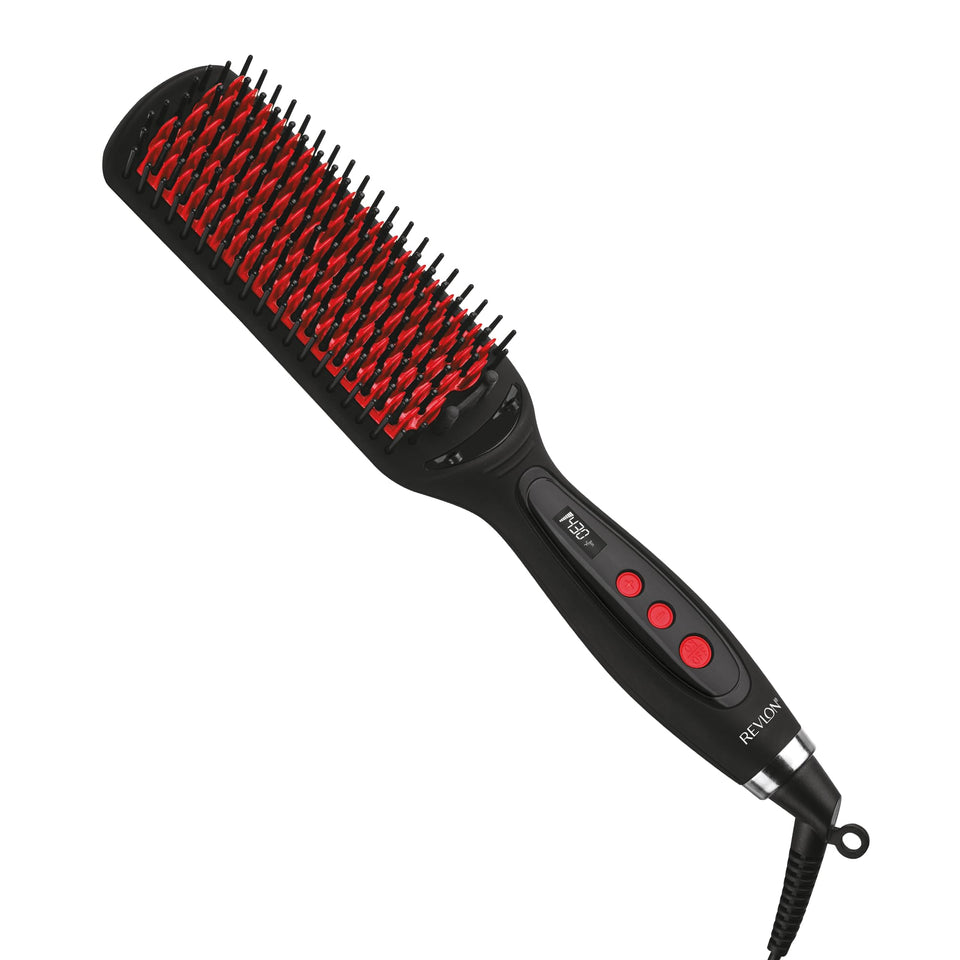 REVLON SmoothStay XL with coconut oil infused ceramic plates close-up for even heat distribution