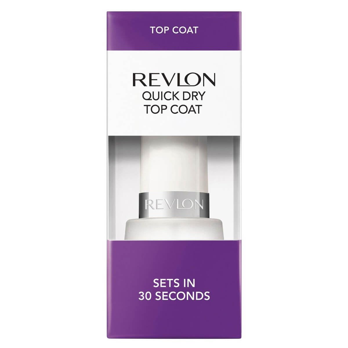 REVLON Top Coat quick-dry bottle for fast, long-lasting shine and color protection