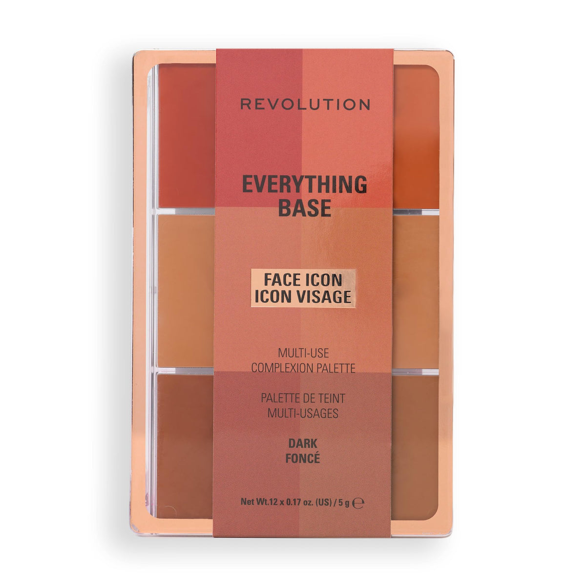 Revolution Everything Base Icon Palette swatches for easy blending and shade choices.