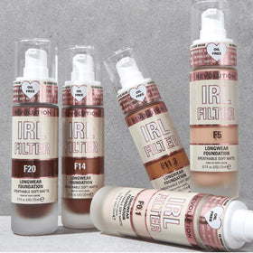 Shade F9 on skin for medium tones with peach undertone