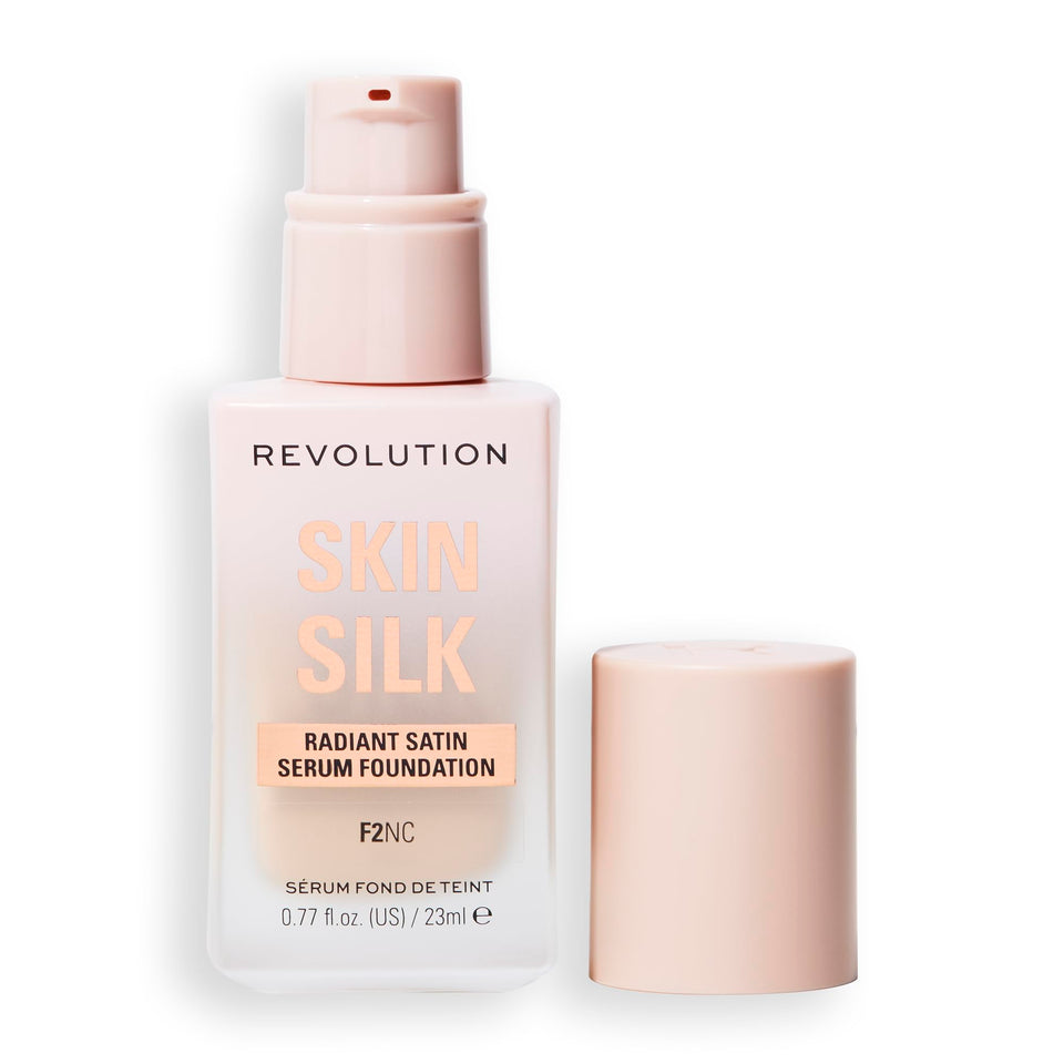 Revolution Skin Silk bottle with pump offers effortless, buildable coverage.