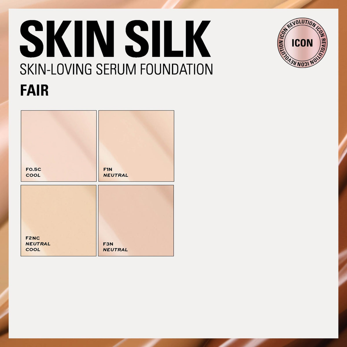 Model applying Revolution Skin Silk with brush for versatile application.