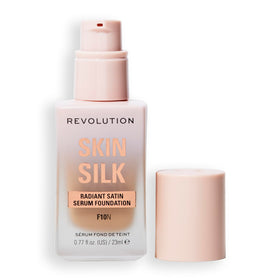 Revolution Skin Silk Radiant Satin Finish bottle, offering a light, breathable glow.