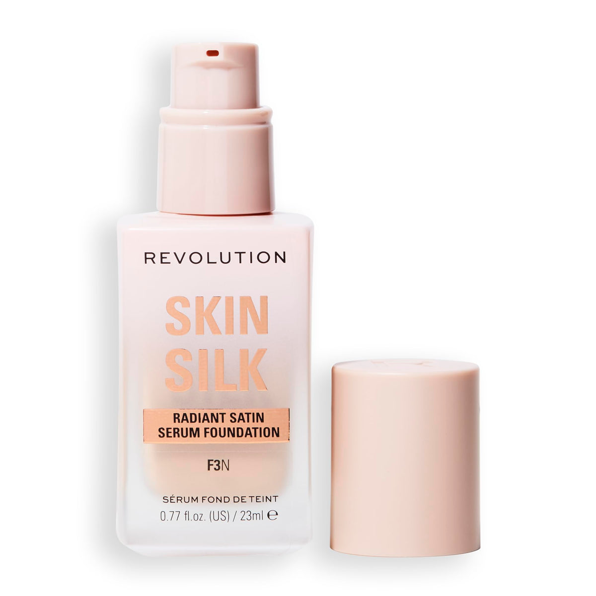 Revolution Beauty London Skin Silk bottle showing lightweight buildable coverage