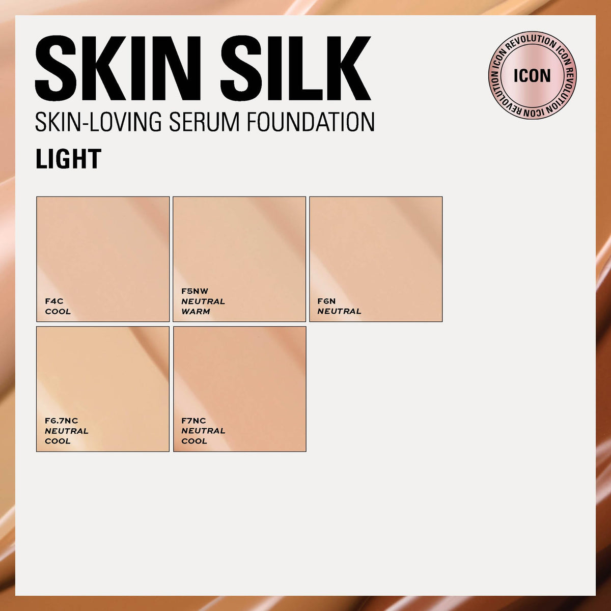 Revolution Skin Silk shade F6N swatch on arm