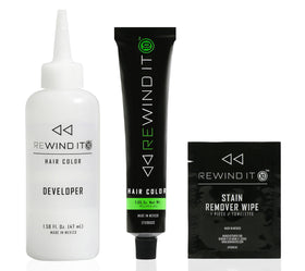 REWIND IT 10 dark brown color tube shows quick, 10-minute results