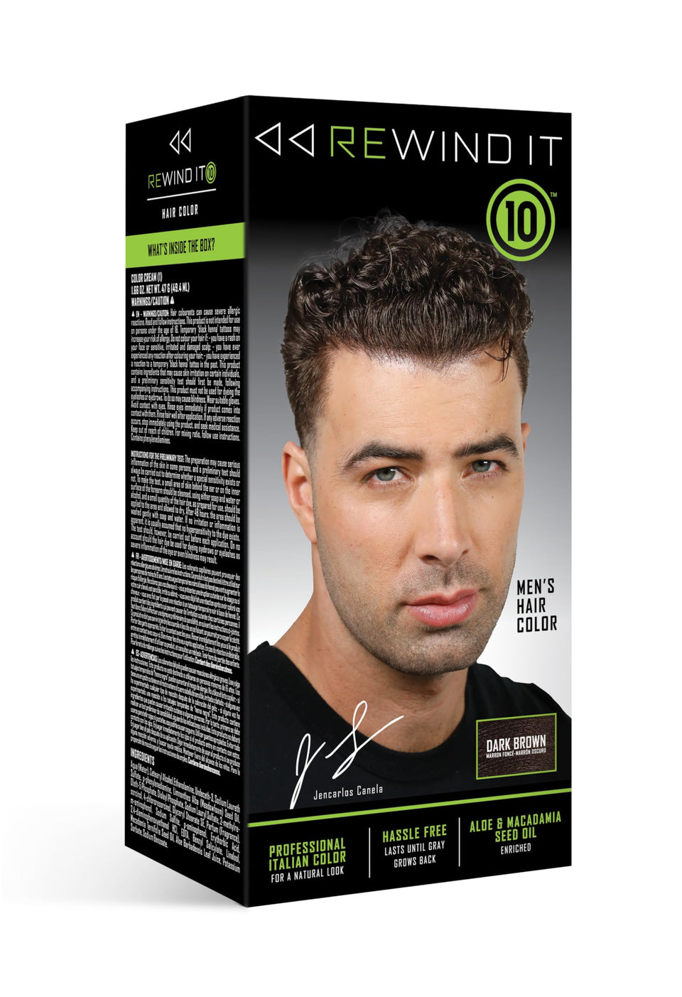 REWIND IT 10 packaging highlights the ammonia-free formula for gentle color application