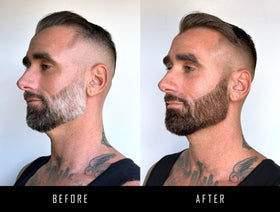 REWIND IT 10 light brown beard color cream texture gliding smoothly
