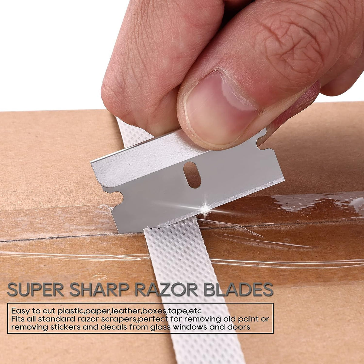 REXBETI blade size 1.5 by 0.75 inches for precise scraping.