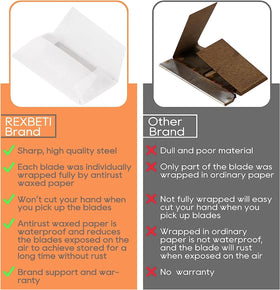 REXBETI blades removing labels and decals from glass with ease.