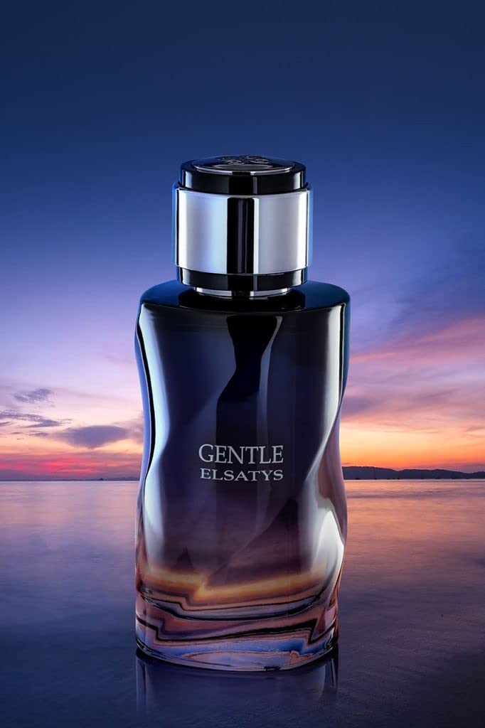 Gentle Elsatys label and branding, signals premium fragrance.