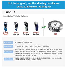 RF RollingFit HQ8 retaining ring for secure blade grip during shaves.