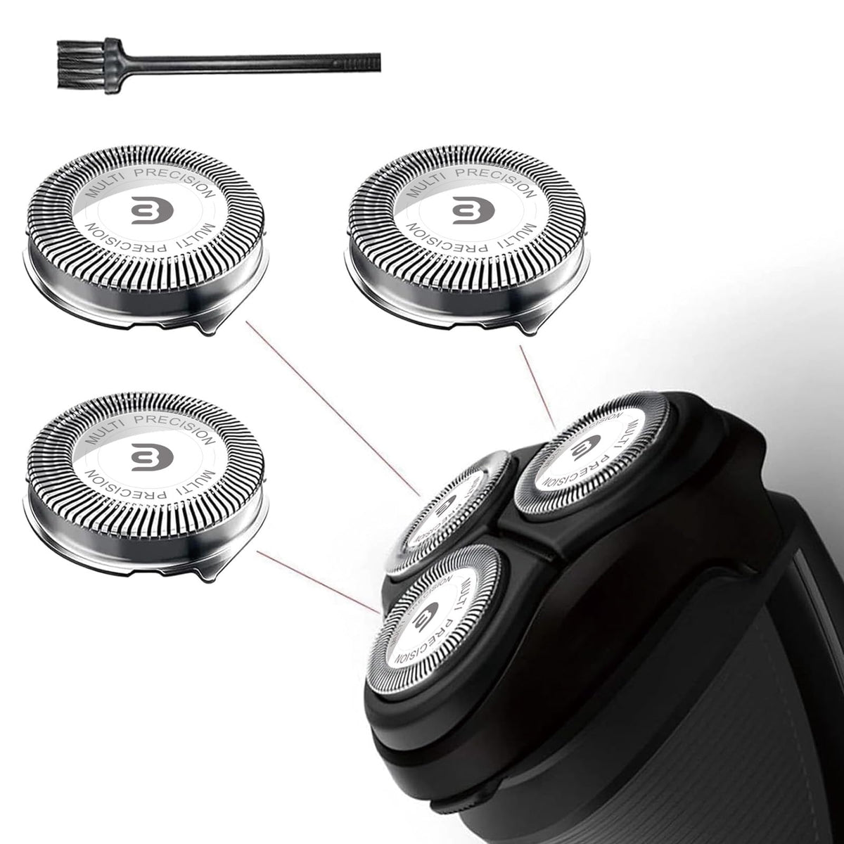 RF RollingFit SH30 compatible with Philips Norelco 3000 series for a smooth, close shave