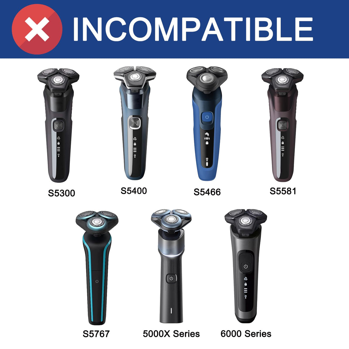 RF RollingFit SH50 compatible heads with S5210 and S5675 showing simple installation