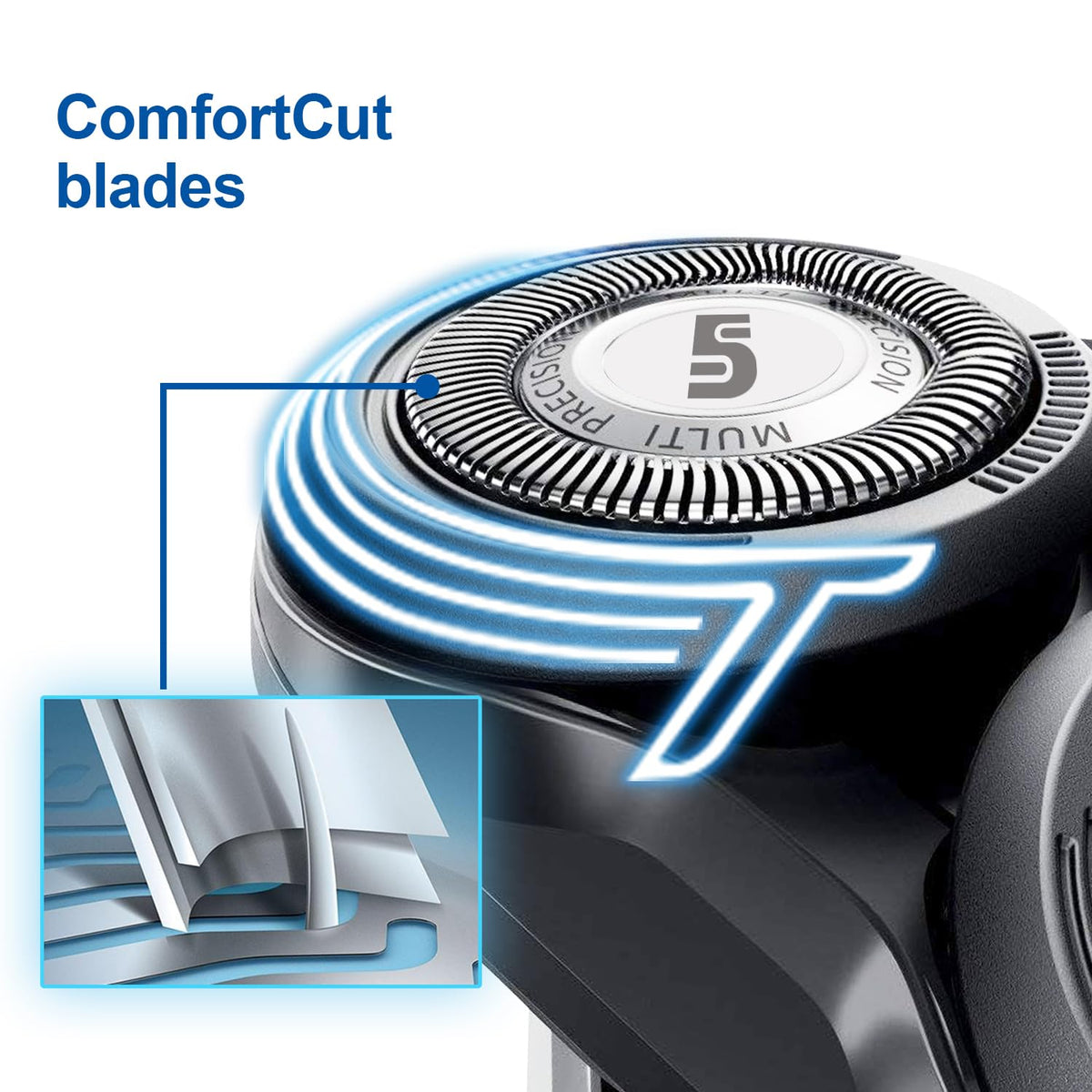 RF RollingFit SH50 heads in 6-pack with cleaning brush for maintenance