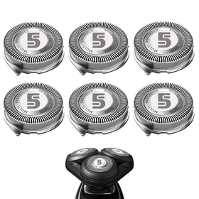 RF RollingFit SH50 replacement heads close-up for Philips Norelco 5000 series with easy snap-on fit