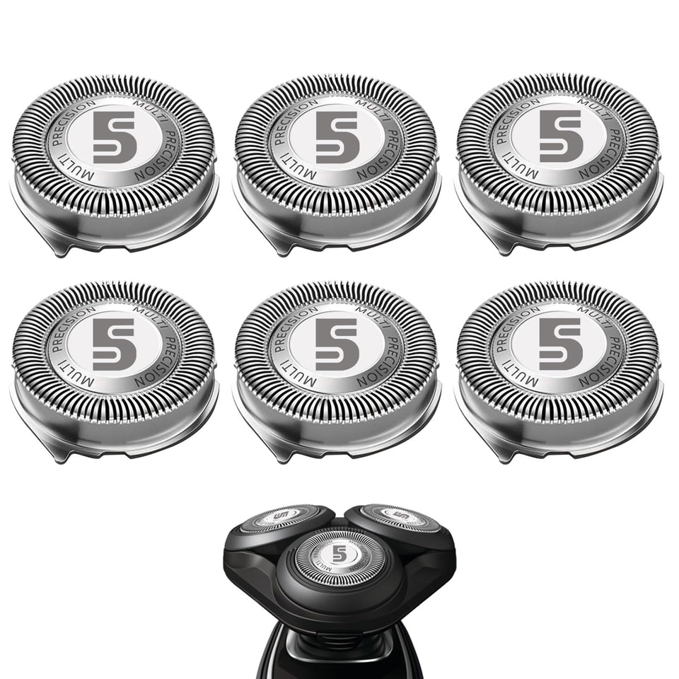 RF RollingFit SH50 replacement heads close-up for Philips Norelco 5000 series with easy snap-on fit