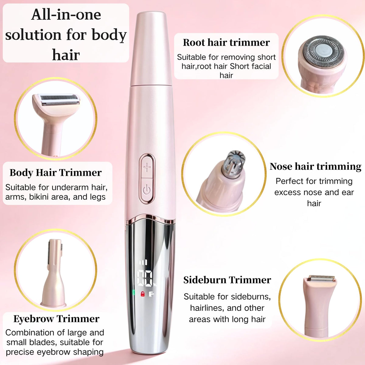 RFSCDI 5-in-1 eyebrow-trimmer focused on shaping and defining eyebrows