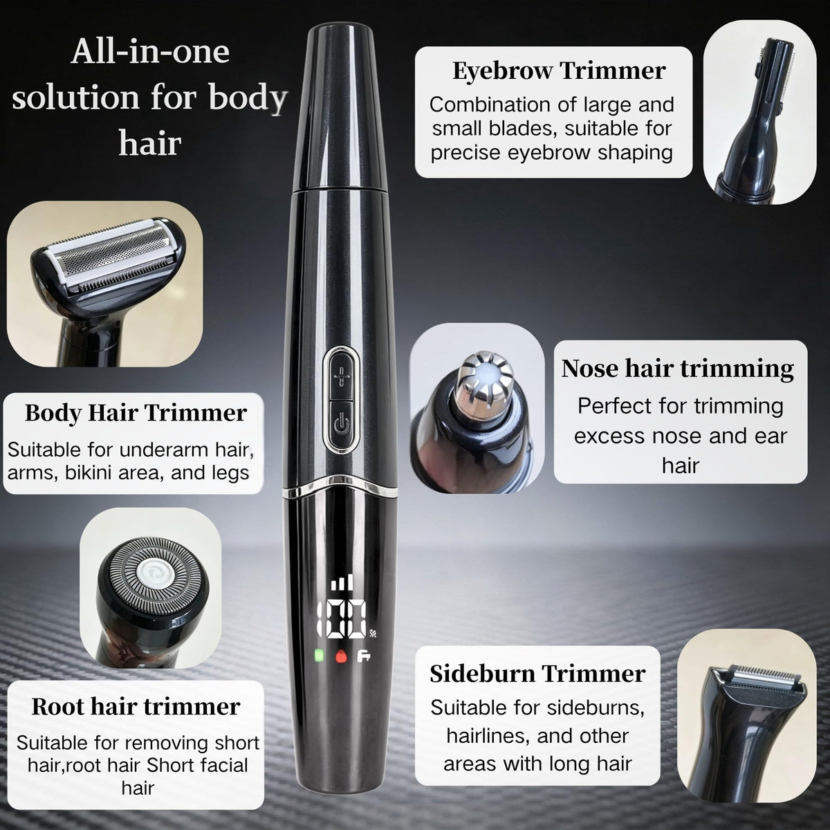 RFSCDI eyebrow trimmer head for clean, defined brows