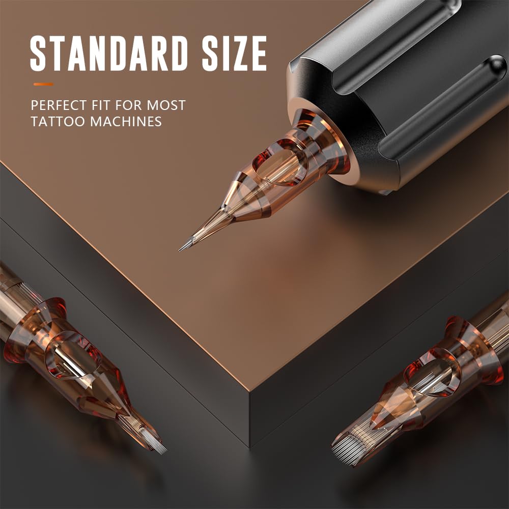 RHEIN sharp needle tips enable precise skin penetration for defined lines.