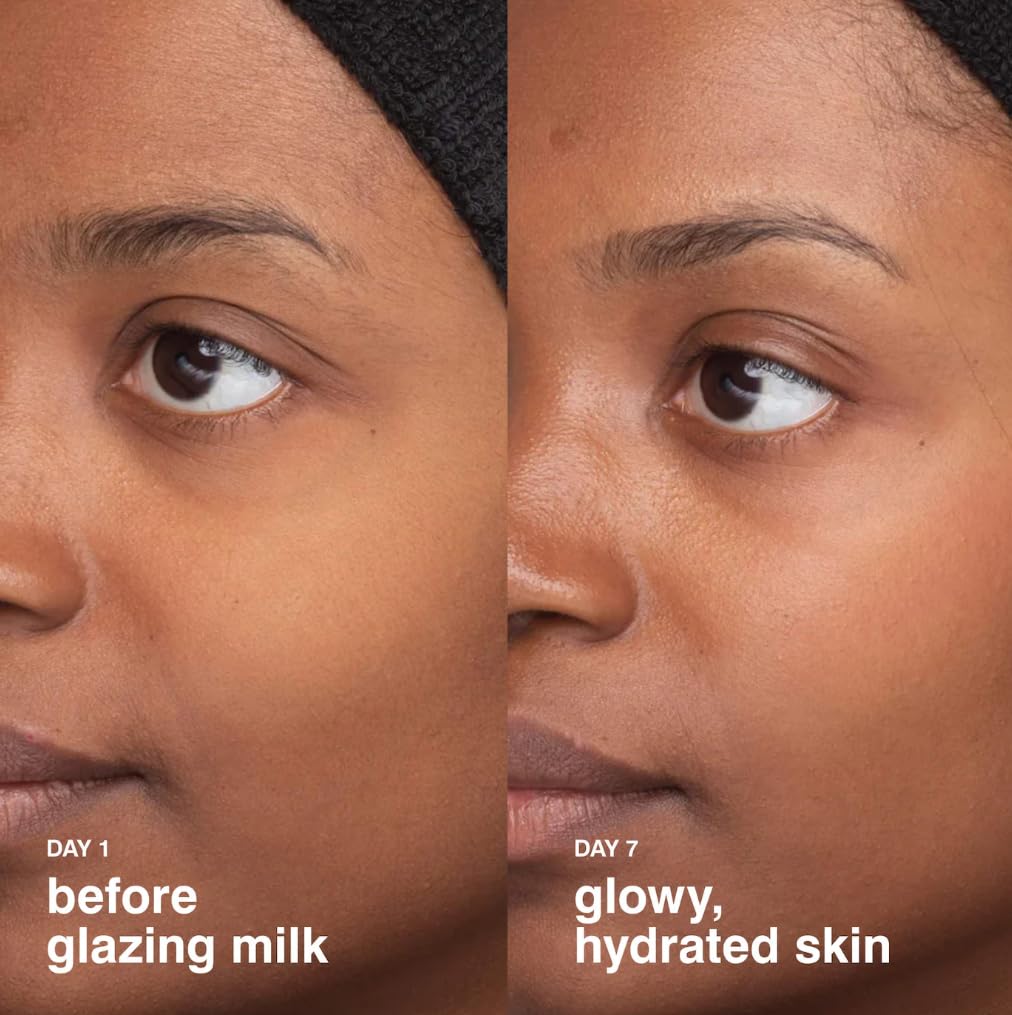 Rhode Glazing Milk Ceramide Facial Essence milky texture absorbs quickly for non-greasy hydration