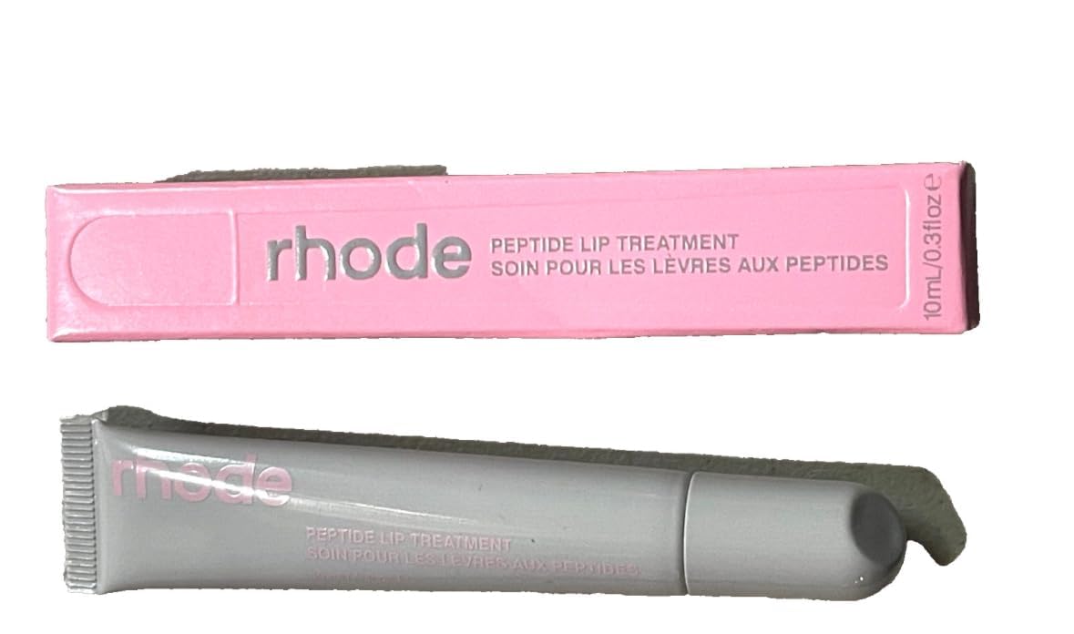 Rhode Lip Treatment Vanilla bottle provides hydration for smooth, glossy lips