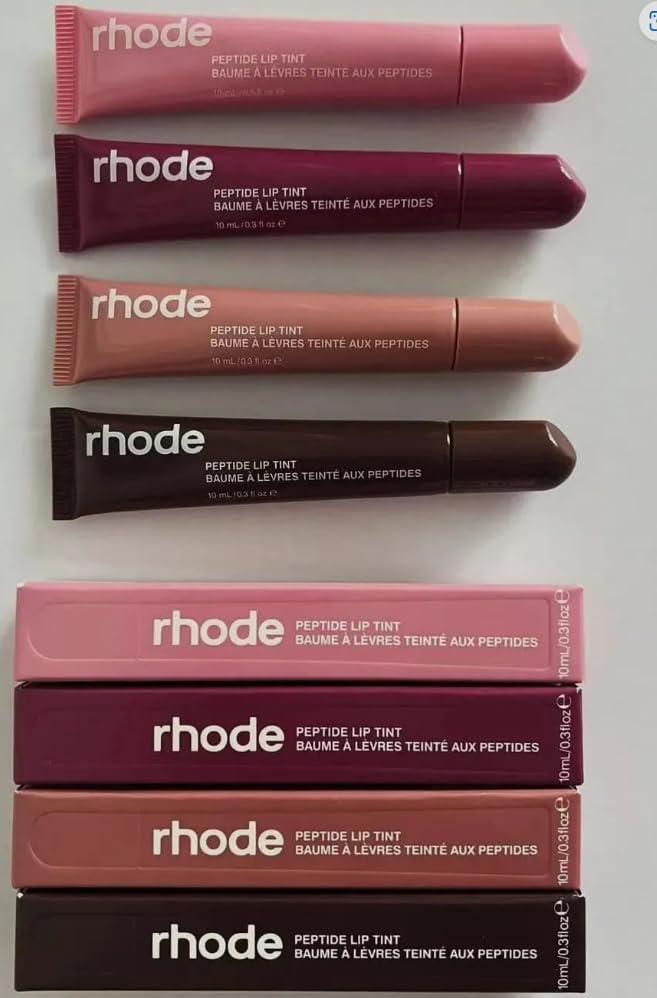 Rhode Peptide Lip Tint Set with four shades for buildable color and glossy lips