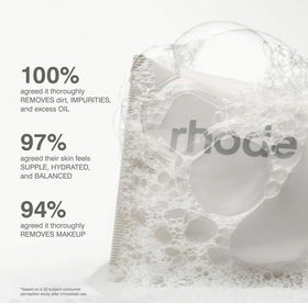 Rhode Pineapple Refresh PGA bottle pour demonstrates quick lather and clean rinse.