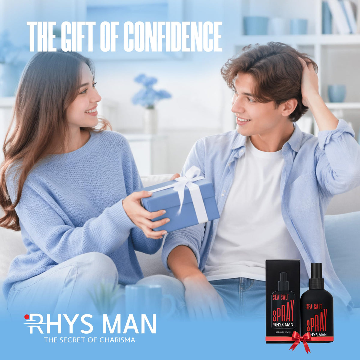 RHYS MAN Sea Salt Spray suits modern men for casual to rugged looks.