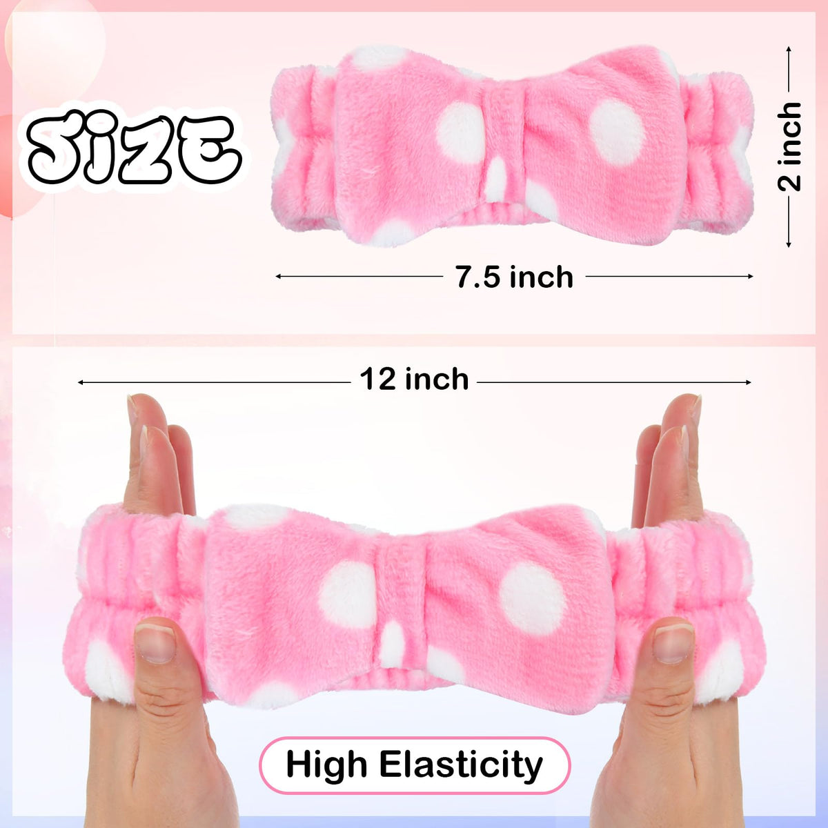 Riceshoot elastic headband ensures snug, comfortable fit for skincare.
