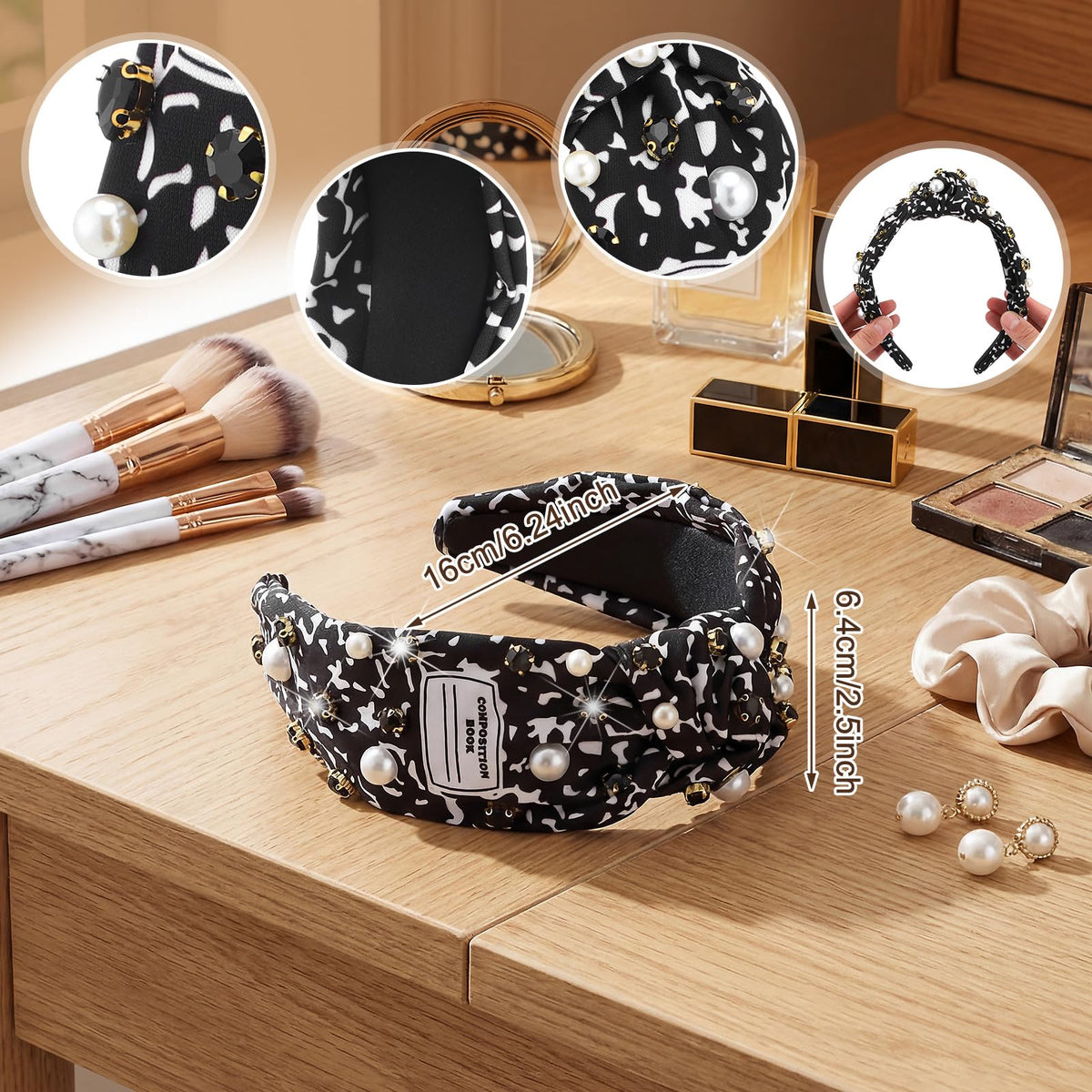 Riceshoot headband offers comfort fit in soft polyester for daily wear