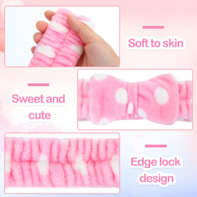 Riceshoot pink dots design headband adds cute styling to routines.