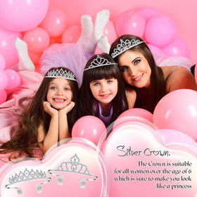 Riceshoot silver alloy tiara close-up, durable and lightweight for comfortable styling