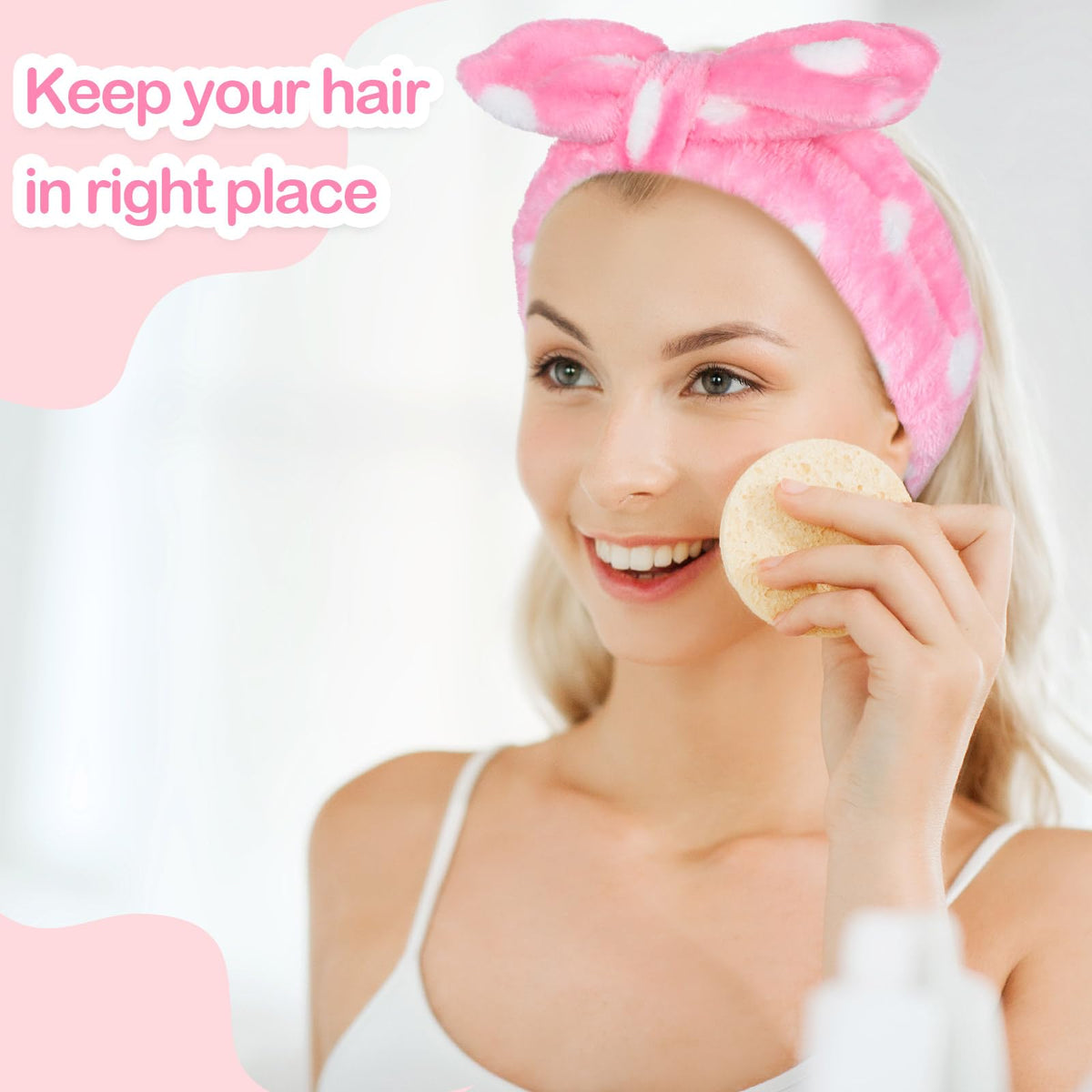 Riceshoot soft coral fleece headband feels gentle on skin.