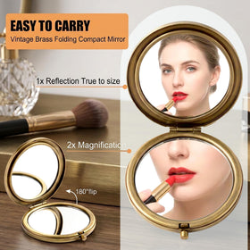 Rich Boxer portable travel makeup mirror—lightweight and foldable in your bag.