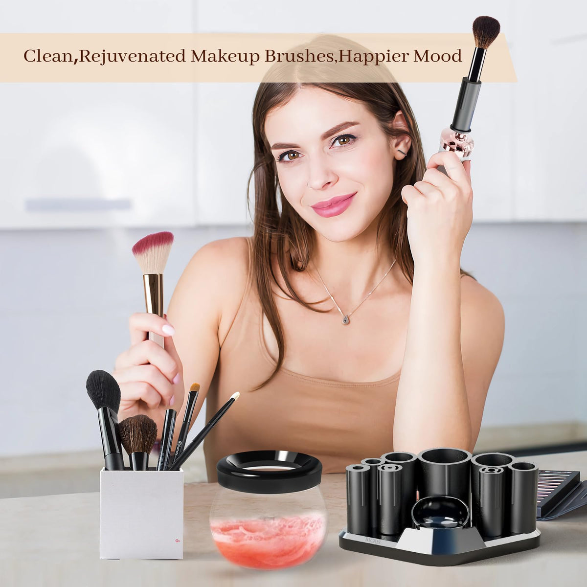 RICRIS compact cleaner fits on your countertop for easy storage.